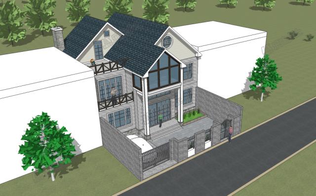 二層美式鄉(xiāng)村自建房設(shè)計(jì)，地下室+閣樓豐富住宅功能