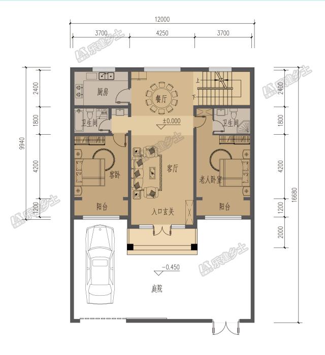 二層美式鄉(xiāng)村自建房設(shè)計(jì)，地下室+閣樓豐富住宅功能
