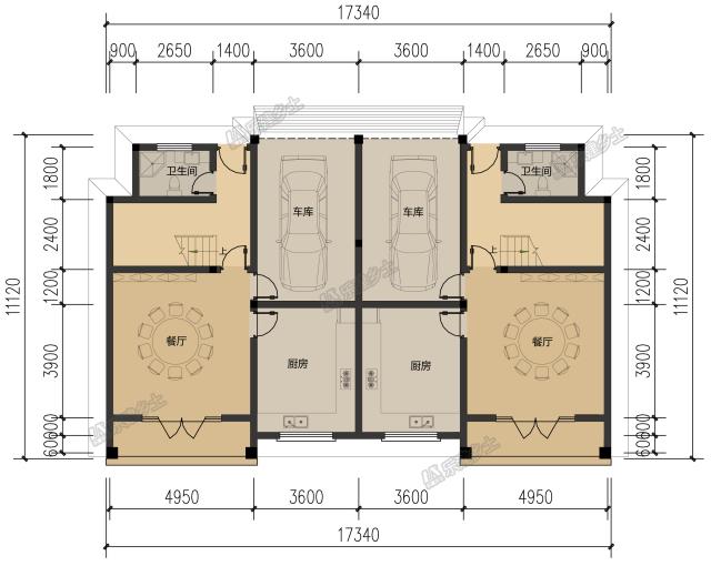 17x11米四層雙拼民宅，設(shè)計(jì)實(shí)用又劃算！