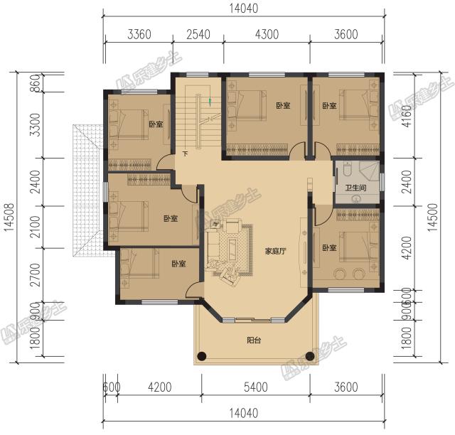 15x16米二層簡歐別墅設(shè)計，戶型經(jīng)濟(jì)實用