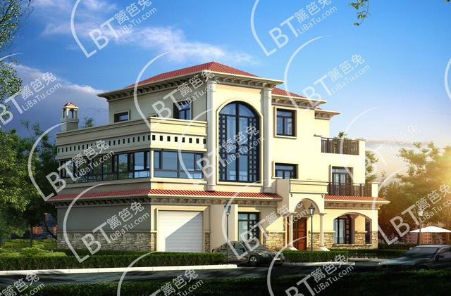 鄉(xiāng)村自建三層別墅19米X11米，堂屋、車庫、旋轉(zhuǎn)樓梯任你選！