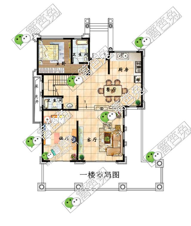 豪華大歐式風格三層半自建別墅設(shè)計圖紙新農(nóng)村挑空復(fù)式樓別墅