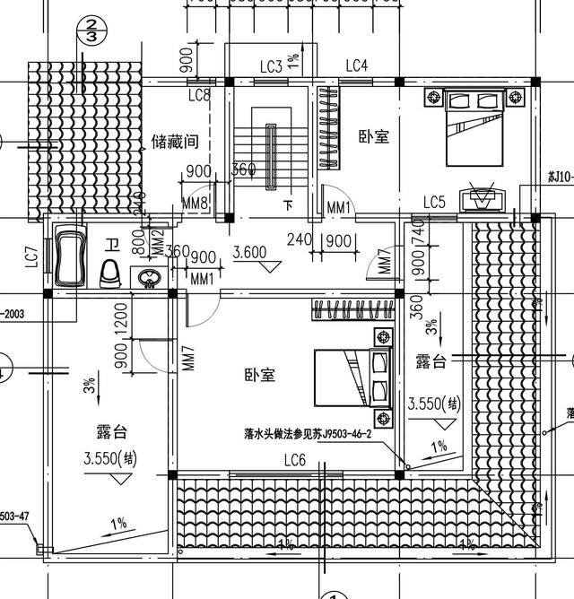 免費送！新農(nóng)村自建別墅全套施工圖紙，兩層13.1X12.8米