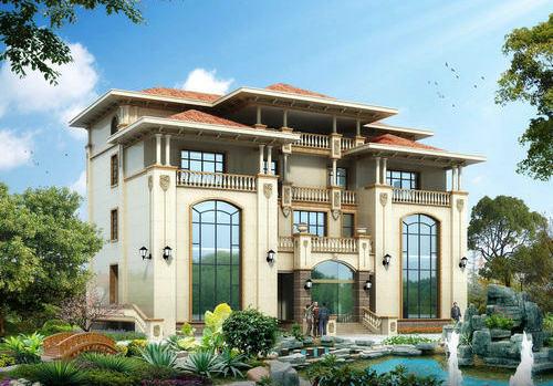 農(nóng)村自四層建豪宅別墅！含地下室加個觀光電梯更完美！全套圖紙！