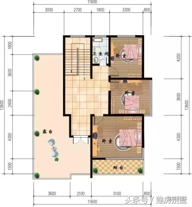 11.6×13.9米二層農(nóng)村別墅，毛坯造價僅22萬帶車庫