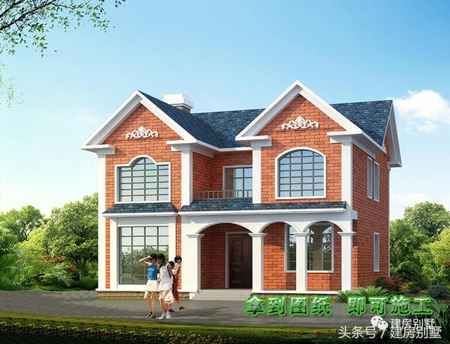 12×10.8米兩層農(nóng)村別墅，造價(jià)17萬，經(jīng)濟(jì)實(shí)用