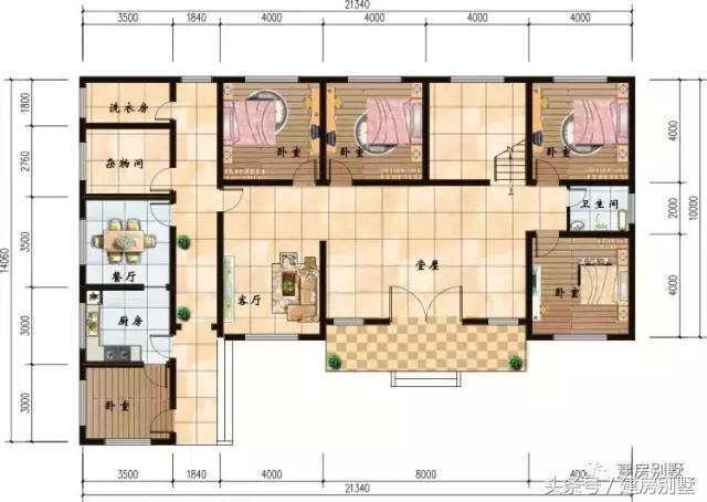 兩套一層農(nóng)村別墅戶型，第一套精致，第二套大氣
