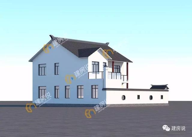 帶庭院的二層中式農(nóng)村別墅，讓洋別墅黯然失色