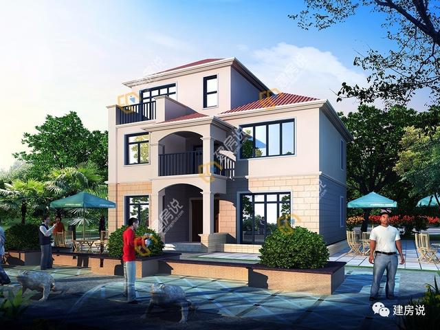 帶健身房和書房的三層農(nóng)村別墅，80、90后都喜歡的戶型