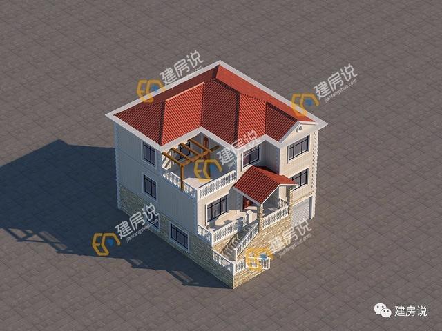 11.9x12.3米三層農(nóng)村別墅，城里人想住都住不上