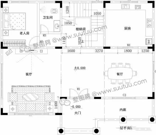 13X10農(nóng)村大面積三層復(fù)式別墅，自建房就選它了！
