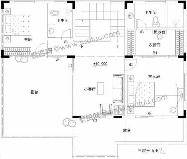 13X10農(nóng)村大面積三層復(fù)式別墅，自建房就選它了！