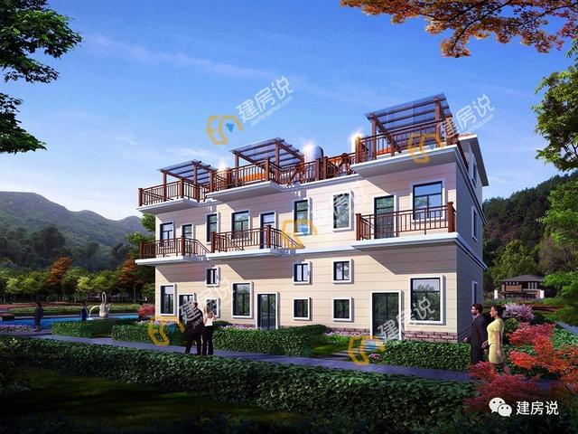 多露臺農村連排別墅，單戶面寬6米商住兩用