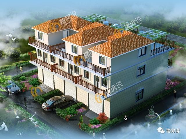 多露臺農村連排別墅，單戶面寬6米商住兩用