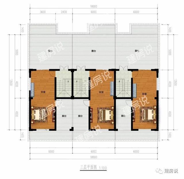多露臺農村連排別墅，單戶面寬6米商住兩用