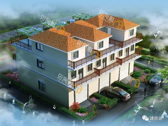 多露臺農村連排別墅，單戶面寬6米商住兩用