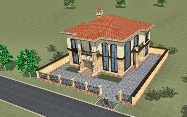 建一個這樣的二層歐式別墅，造價不高，里子面子全有啦！