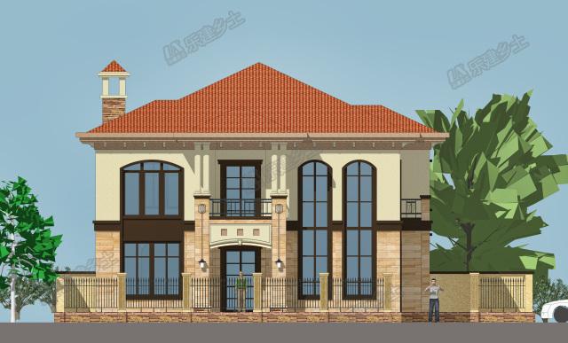 建一個這樣的二層歐式別墅，造價不高，里子面子全有啦！