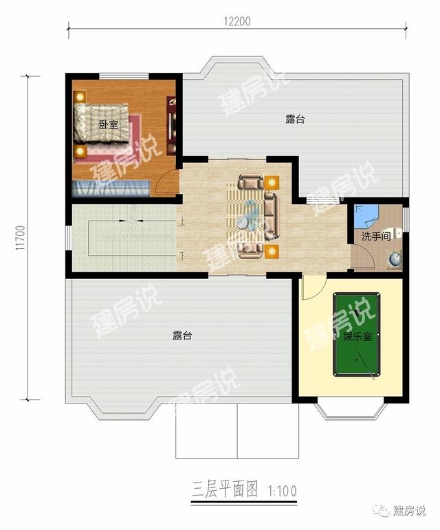 三層農(nóng)村別墅，有飄窗更美觀且很實用