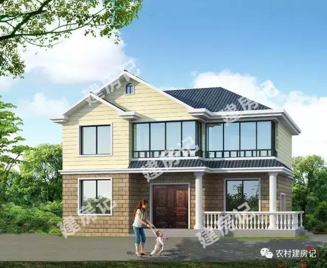 12.6×10.1米三間二層農(nóng)村別墅，占地110平22萬搞定