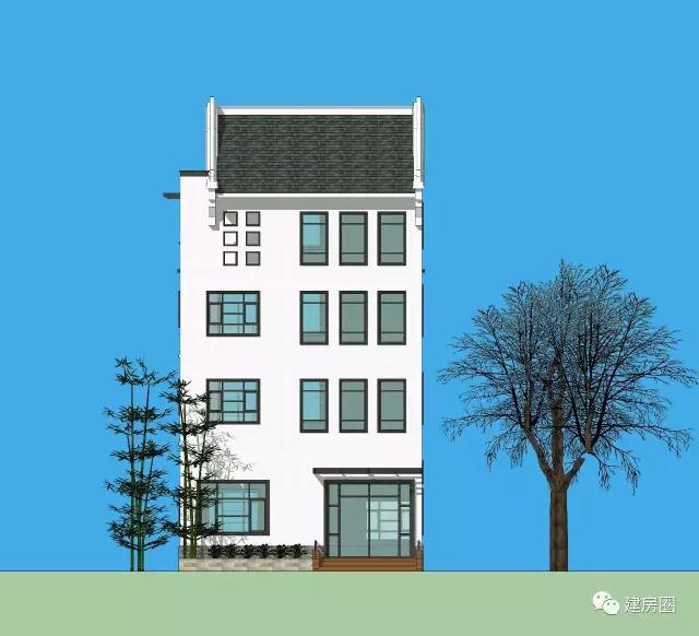 福建老板只花28萬建4層現(xiàn)代徽派別墅！漂亮花園+大露臺