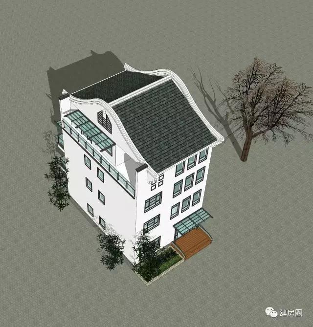福建老板只花28萬建4層現(xiàn)代徽派別墅！漂亮花園+大露臺