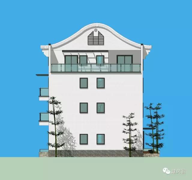 福建老板只花28萬建4層現(xiàn)代徽派別墅！漂亮花園+大露臺