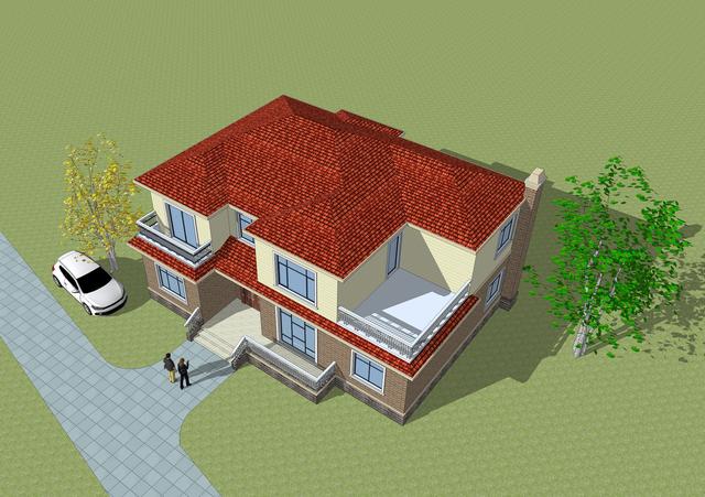福利來(lái)啦！打工回家準(zhǔn)備建漂亮別墅，附建房平面圖