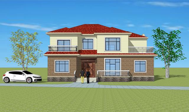 福利來(lái)啦！打工回家準(zhǔn)備建漂亮別墅，附建房平面圖