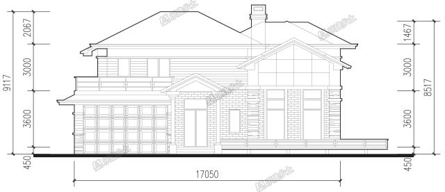 二層簡約別墅，設計過渡平臺及內(nèi)庭院，讓居住更愜意