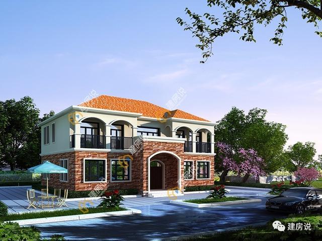 帶書房二層簡(jiǎn)歐式獨(dú)棟別墅，農(nóng)村建房經(jīng)典戶型參考