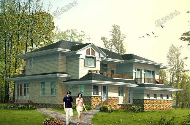 簡歐風(fēng)格，大氣實(shí)用，二層別墅圖紙分享