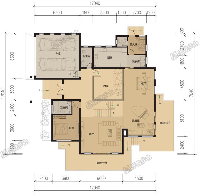 簡歐風(fēng)格，大氣實(shí)用，二層別墅圖紙分享