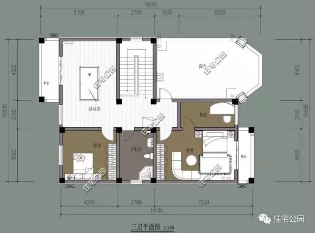 10X16米歐式別墅，外觀美，布局好，7臥室！