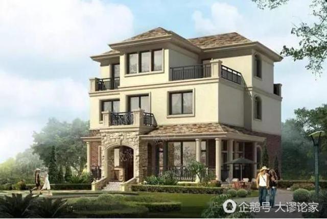 歐式風格的三層農(nóng)村別墅，被這套別墅美到了