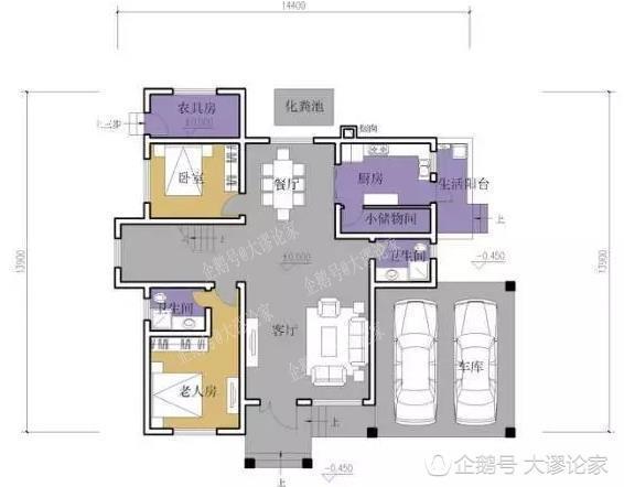 帶開放式車庫的二層農(nóng)村別墅，真石漆外墻被點(diǎn)贊
