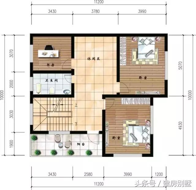 3款開(kāi)間10米的農(nóng)村別墅戶型，小地基建別墅更精致，大地基羨慕不來(lái)