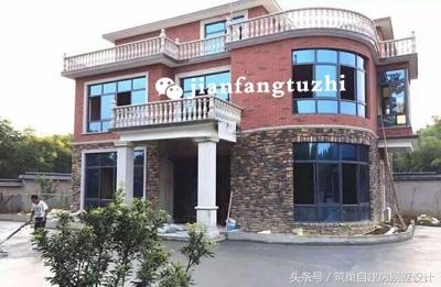 幾組別墅效果圖和完工圖對比，完工圖比效果圖更漂亮