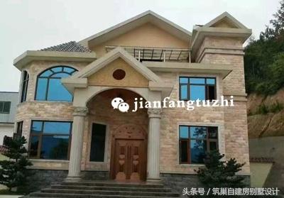 幾組別墅效果圖和完工圖對比，完工圖比效果圖更漂亮