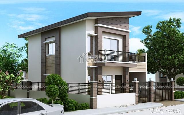 8.5米X10米兩面采光小戶型經(jīng)濟(jì)別墅兩層房屋設(shè)計(jì)圖