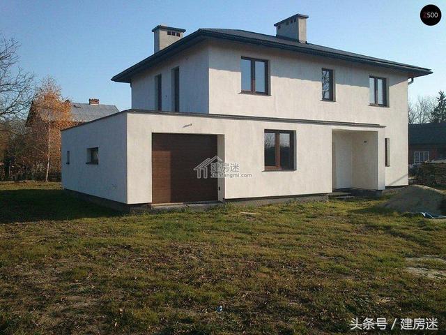 簡(jiǎn)歐風(fēng)格15米X10米兩層帶車庫(kù)磚混農(nóng)村二層房屋設(shè)計(jì)圖帶建成的圖片