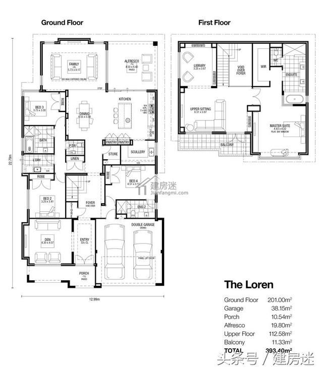 二層房屋設(shè)計(jì)圖13米X23米澳洲簡(jiǎn)約風(fēng)格輕鋼結(jié)構(gòu)別墅