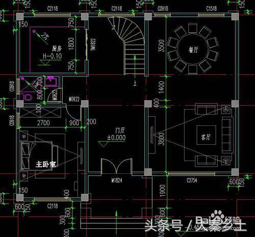 歐式三層小別墅設(shè)計(jì)圖，帶旋轉(zhuǎn)樓梯