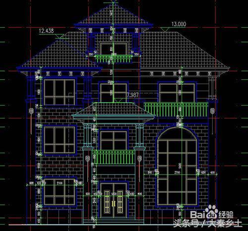 歐式三層小別墅設(shè)計(jì)圖，帶旋轉(zhuǎn)樓梯