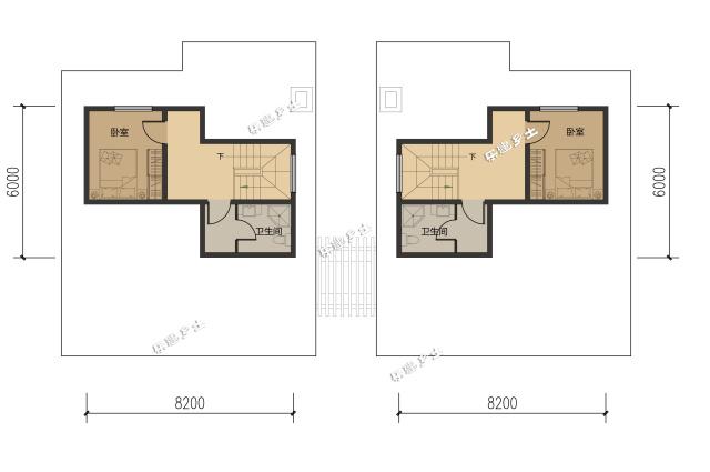 簡(jiǎn)約風(fēng)格雙拼別墅設(shè)計(jì)參考圖