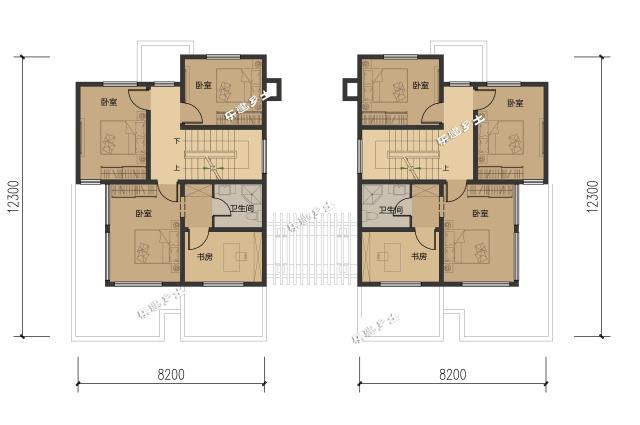 簡(jiǎn)約風(fēng)格雙拼別墅設(shè)計(jì)參考圖