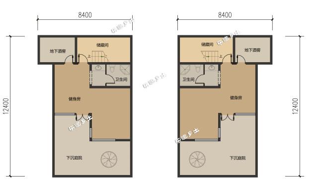 簡(jiǎn)約風(fēng)格雙拼別墅設(shè)計(jì)參考圖
