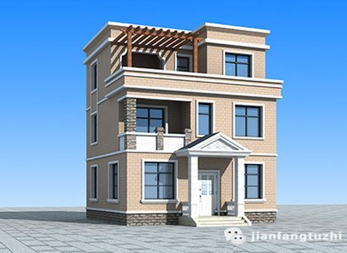 三層80㎡平屋頂自建房方案戶型圖，簡(jiǎn)約而不簡(jiǎn)單