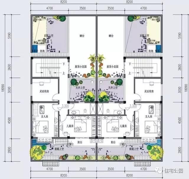 8X18米宅基地建起的雙拼別墅，有前庭后院！