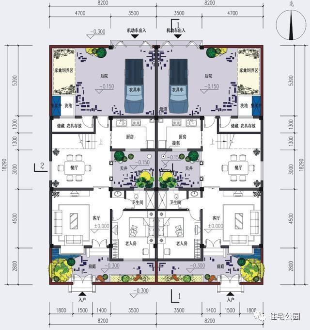 8X18米宅基地建起的雙拼別墅，有前庭后院！